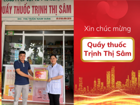 Chúc mừng Quầy thuốc Trịnh Thị Sâm (Nghệ An) đã nhận giải vàng SJC 9999 - Chương trình 'Mua hàng Á Âu - trúng vàng 9999"